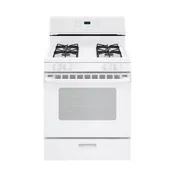 30"5.0CF SELF CLEAN BLACK, 4 SEALED BURNERS,WHITE