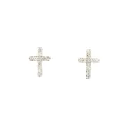 10k Diamond Cross Earrings