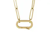 14k Gold Hinged Charm Necklace 16"