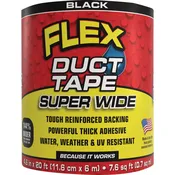 Flex Seal DTBLKR4620 Duct Tape, Peel Back, 4.6 In. x 20 Ft., Black