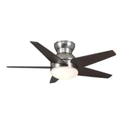 44" Isotope Ceiling Fan - Flush Mount Casablanca Fan - 59351 Brushed Nickel