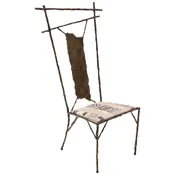Unique Faux Bois Chair, Artist Made of Hand Worked Iron, One of a Kind — RETRO INFERNO