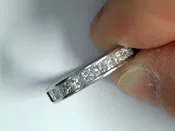 Chanel-Inspired Platinum Channel-Set Diamond Band