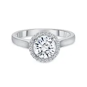 14k Round Diamond Engagement Ring