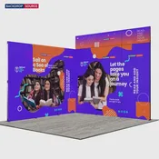 10ft Folding SEG Booth Kit with Header Band & Sidewalls