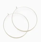 1.5in Classic Silver Hoops