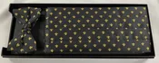 Black & Gold Fleur de Lis Cummerbund and Bow Tie
