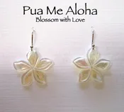 Carved Plumeria Earrings