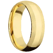 14K Yellow Gold + Satin Finish
