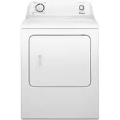 Amana 29 Inch Electric Dryer with 6.5 cu. ft. Capacity, Tumble Press®, 11 Dry Cycles, 3 Temperature Settings, Wrinkle Prevent Option and Automatic Dryness Control – NED4655EW