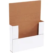 11 1/8 x 8 5/8 x 2" White Easy-Fold Mailers (Bundle of 50)