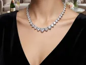 15.ct Lab Grown Diamond Riviera Necklace