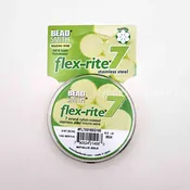 100ft Flex-Rite 7 Strand Nylon Coated Stainless Steel Micro Beading Wire 0.018″ Gold