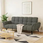 Modern Three Seater Sofa Bed with Tufted Fabric