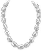 14-17.3mm White South Sea Baroque Pearl Necklace