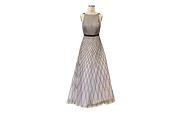 High Halter Neck A-Line Gown