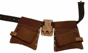 11-Pocket Professional ‘Combination’ Suede Leather Carpenter Apron with Polypropylene Web Belt