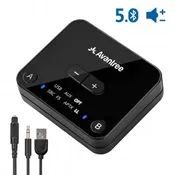 Audikast aptX Low Latency Bluetooth Audio Transmitter for TV PC (Optical Digital Toslink, 3.5mm Aux, RCA, PC USB) 100ft Long Range,Dual Link, No Delay