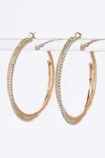 Rhinestone Overlap Iconic Hoops