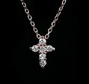 14K Rose Gold 0.11 CTW Diamond Cross Necklace