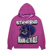 6Th Nbrhd Broken Rules Men's Hoodie Purple