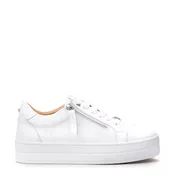 Abbiy White Leather Trainers