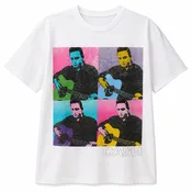 CASH Graphic T-Shirt for Adults, White Short Sleeve Music Print Tee