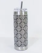 Grey Rhinestone Tumbler — Darci's