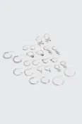 12-Pack Charm Hoop Earrings