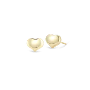 18K Gold Tiny Treasures Heart Stud Earrings