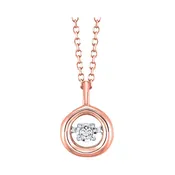 10KT ROSE GOLD DIAMOND (1/50 CTW) PENDANT