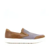 Alegria Men's Bender Tan Plaid Shoes