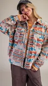 Aztec Patch Pocket Slouch Jacket