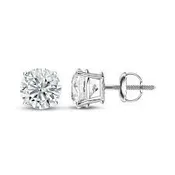 1.00 Carat Total Weight Diamond Stud Earrings - white & yellow gold 006-00134 — BBS Jewelers
