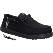HEYDUDE MEN'S WALLY WORK COMPOSITE TOE WORK SHOE – BLACK/BLACK – 44349-060