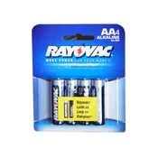 4 Pack AA Alkaline Batteries by Rayovac©