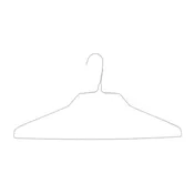 18" 14.5G Shirt Laundry Hangers  (WHITE)(500/Box)