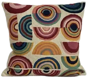 Delaunay Circles Chainstitch Pillow
