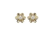 14k Yellow Gold Flower Kids Post Earrings — Glitz Jewelers