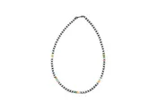 5mm Sterling Silver Beaded Necklace with Heishi Accents