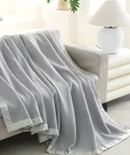 100% Polyester Satin Trim Polar Fleece Blanket
