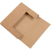 10 1/4 x 8 1/4 x 1 1/4 Kraft Easy-Fold Mailers  50/Bundle