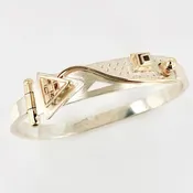 Hinged Grid Triangle Cuff — DeMarcay Jewelry