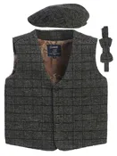 Boy's 3pc Tweed Vest Set