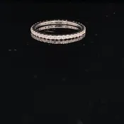 0.25CTW 14K White Gold Wedding Band