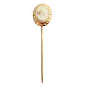 Gold Cameo Stick Pin
