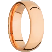 14K Rose Gold + Polish Finish