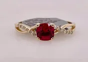 10K Diamond Birthstone Ring- July