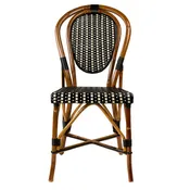 Black and Cream Mediterranean Bistro Chair (Margaux)