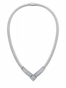 Diamond Chevron Necklace White Gold